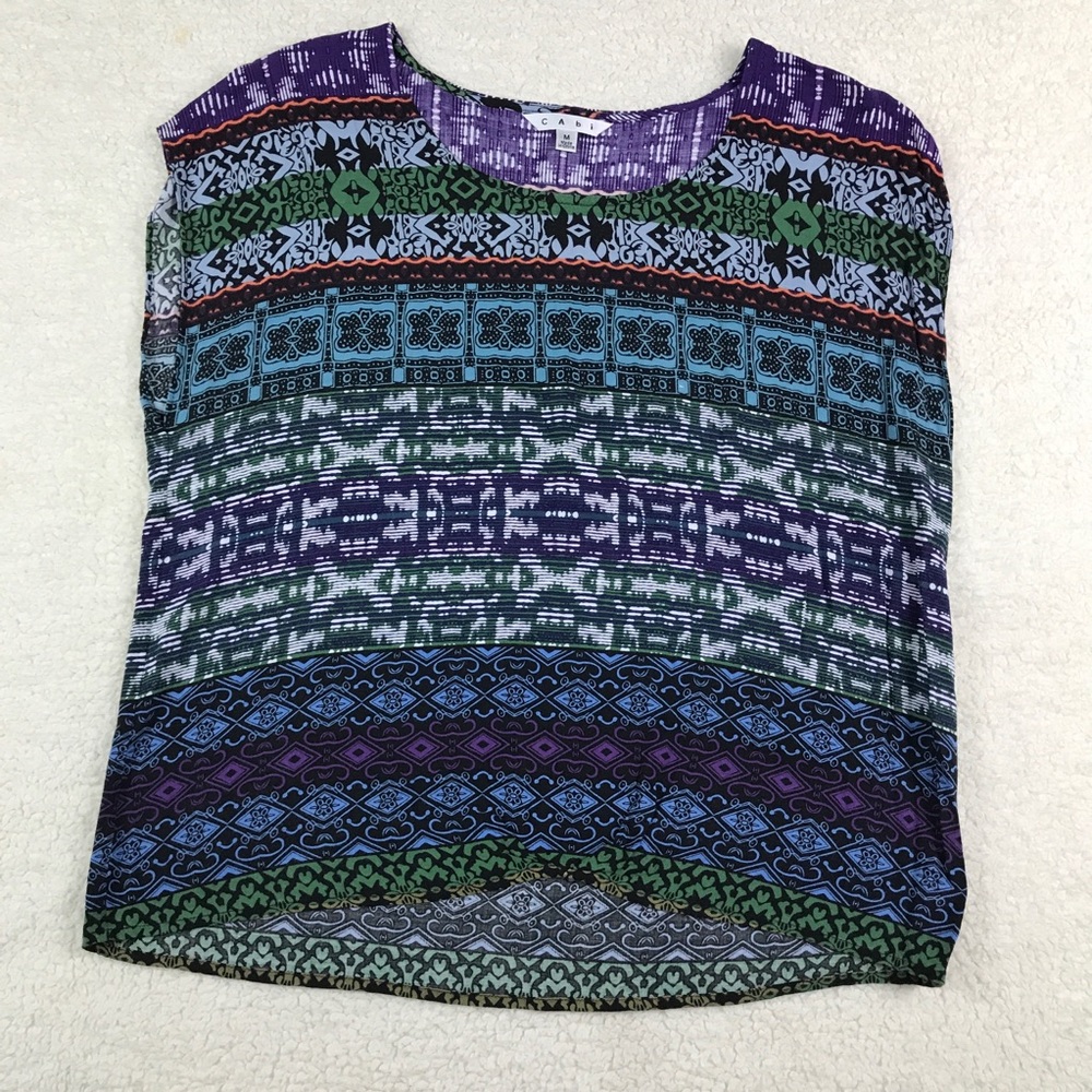 CAbi batik patterned tee shirt
